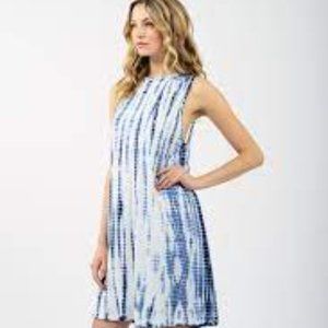 KOY RESORT BLUE BEACH TWIST BACK DRESS SIZE MEDIUM